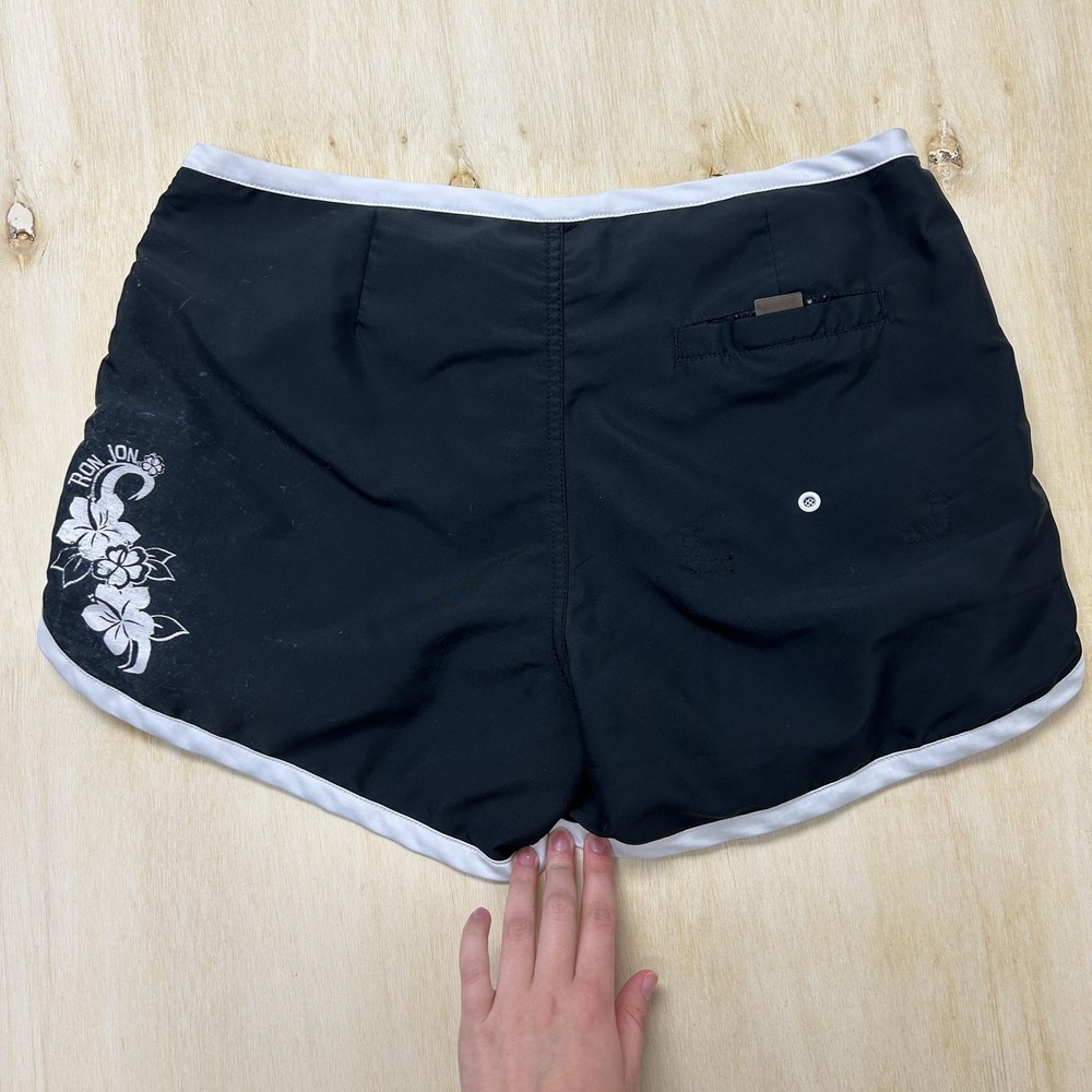 Ron Jon Surf Shop Swim Shorts Womens 11 Black Floral Lined Surf Boardshorts - Picture 3 of 11